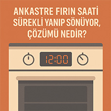 Ankastre Fırın Saati Sürekli Yanıp Sönüyor, Çözümü Nedir?