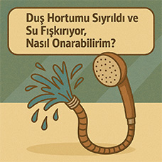 Duş Hortumu Sıyrıldı ve Su Fışkırıyor, Nasıl Onarabilirim?