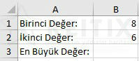 Excel if fonksiyonu örneği