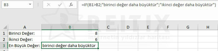 Excel if sorusu