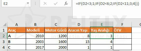 Excel mtv hesaplama