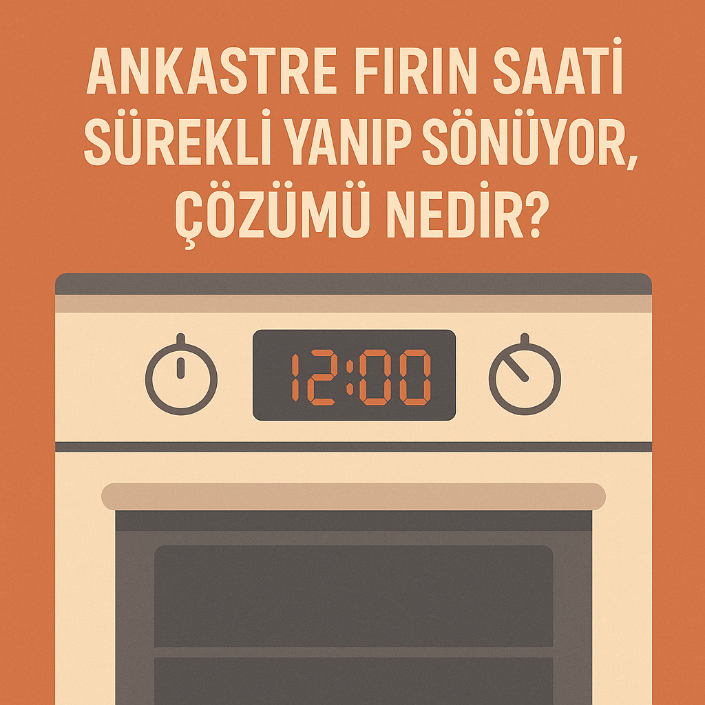 Ankastre Fırın Saati Sürekli Yanıp Sönüyor, Çözümü Nedir?