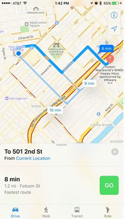 ios 10 harita