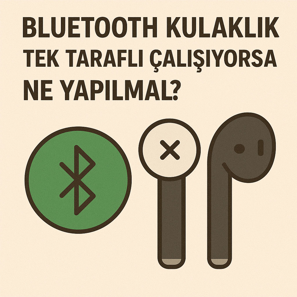 bluetooth kulaklığın teki çalışmıyor