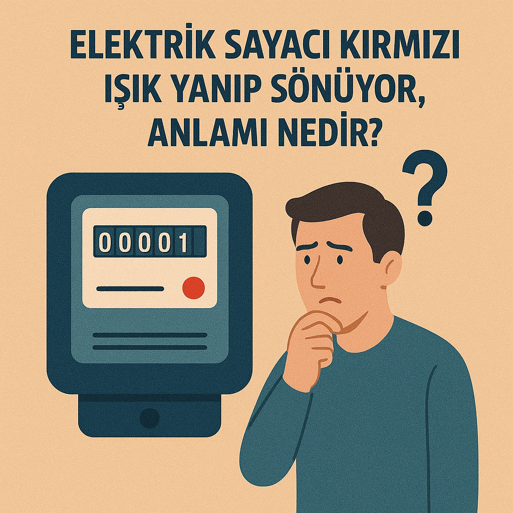 elektrik sayacı kırmızı yanıp sönüyor