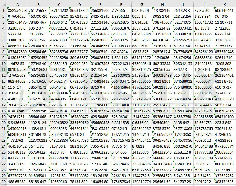 excel boşlukları silmek