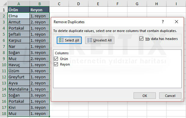 excel remove all duplicates