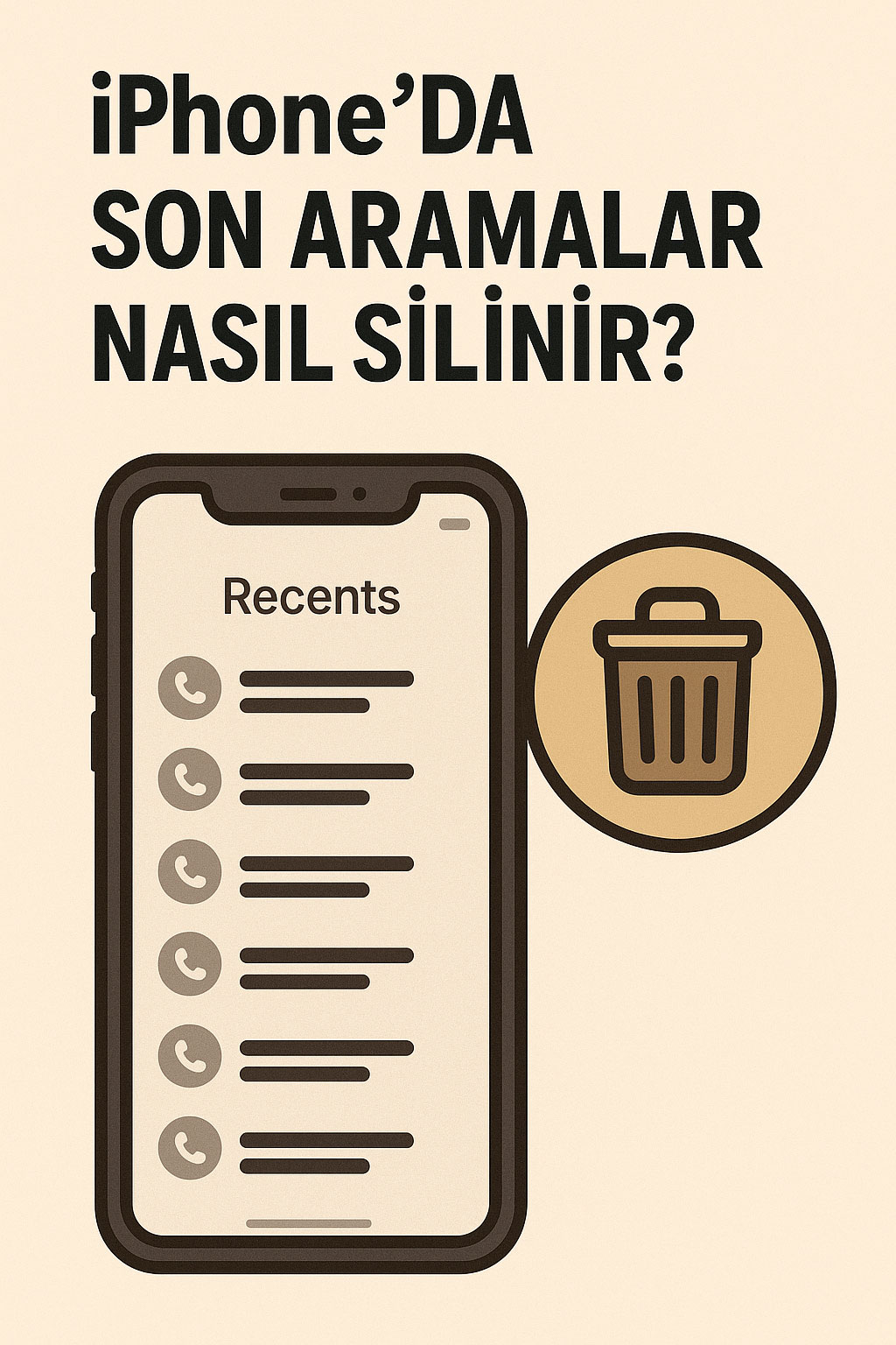 iphone son aramaları silmek