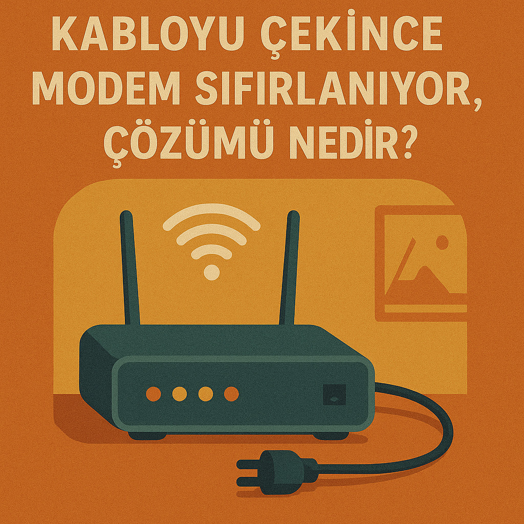 Kablo çekilince modemin sıfırlanması sorunu ve çözüm yolları