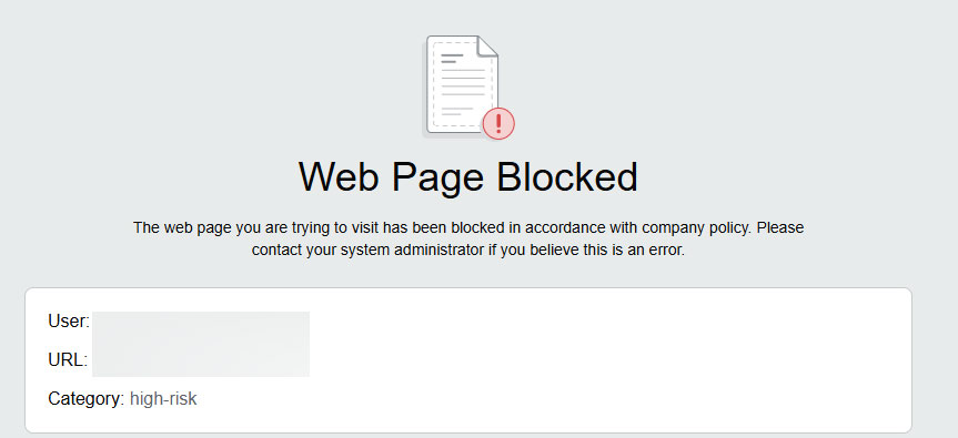 web page blocked hatası