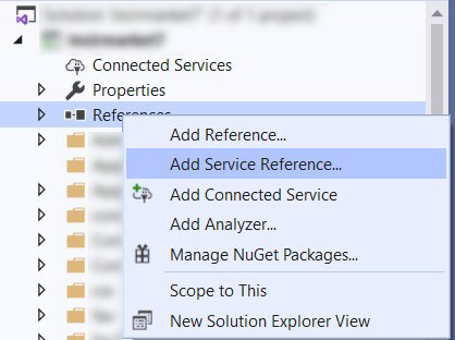 aspnet add service reference