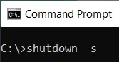 cmd shutdown computer