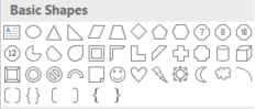 excel basic shapes