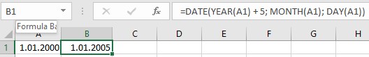 excel date fonksiyonu