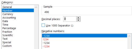 excel küsürat basamak sayısı