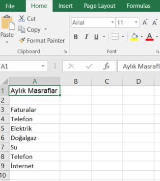 excel punto