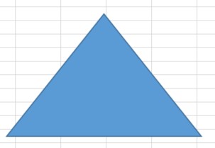 excel üçgen şekli