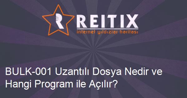 BULK-001 Uzantılı Dosya Nedir ve Hangi Program ile Açılır?