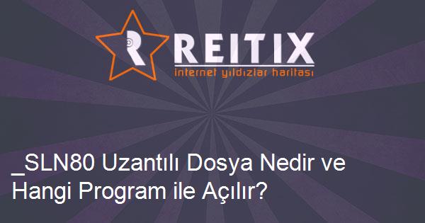 _SLN80 Uzantılı Dosya Nedir ve Hangi Program ile Açılır?