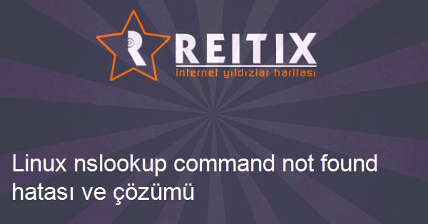 Linux nslookup command not found hatası ve çözümü