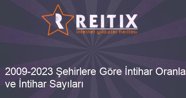 2009-2023 Şehirlere Göre İntihar Oranları ve İntihar Sayıları