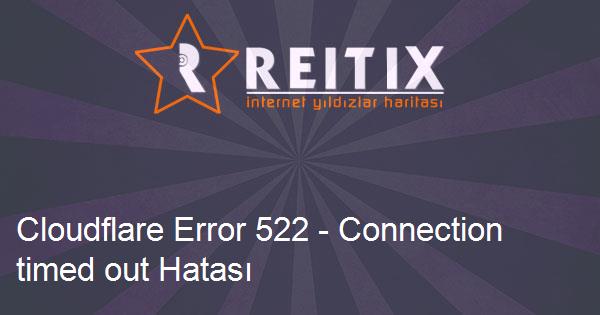 Cloudflare Error 522 - Connection timed out Hatası