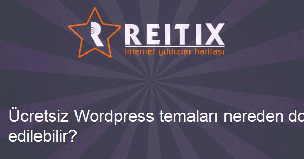Ücretsiz Wordpress temaları nereden download edilebilir?