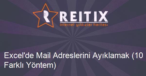 Excel'de Mail Adreslerini Ayıklamak (10 Farklı Yöntem)