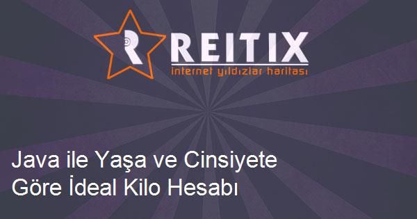 Java ile Yaşa ve Cinsiyete Göre İdeal Kilo Hesabı Yapmak