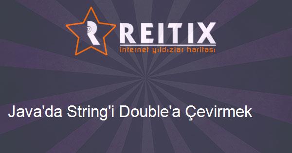 Java'da String'i Double'a Çevirmek