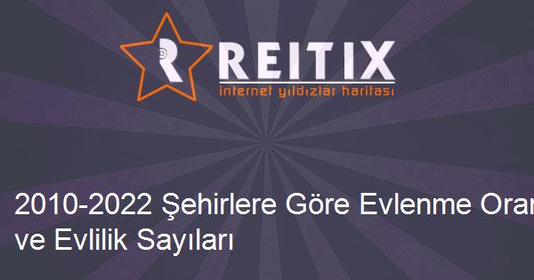 2010-2022 Şehirlere Göre Evlenme Oranları ve Evlilik Sayıları