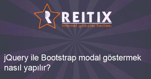jQuery ile Bootstrap modal göstermek nasıl yapılır?