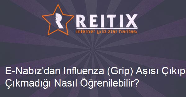 E-Nabız'dan Influenza (Grip) Aşısı Çıkıp Çıkmadığı Nasıl Öğrenilebilir?
