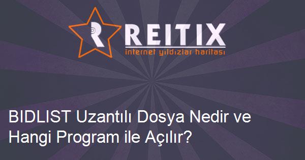 BIDLIST Uzantılı Dosya Nedir ve Hangi Program ile Açılır?