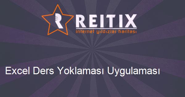 Excel Ders Yoklaması Uygulaması