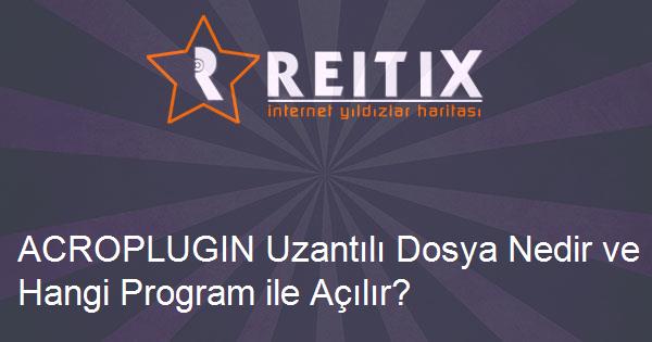 ACROPLUGIN Uzantılı Dosya Nedir ve Hangi Program ile Açılır?