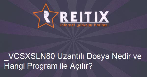 _VCSXSLN80 Uzantılı Dosya Nedir ve Hangi Program ile Açılır?