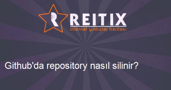 Github'da repository nasıl silinir?