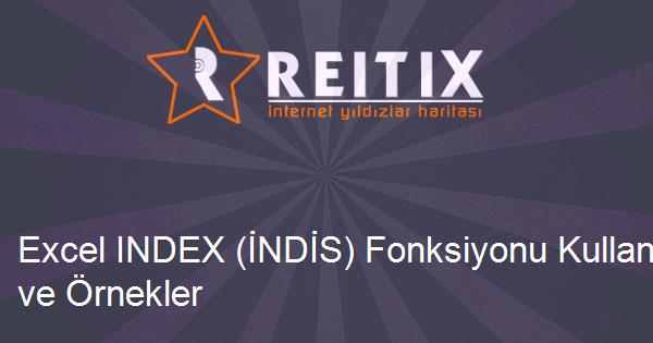 Excel INDEX (İNDİS) Fonksiyonu Kullanımı ve Örnekler