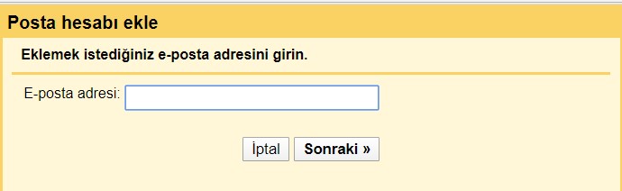 gmail posta hesabı ekle pop3 imap