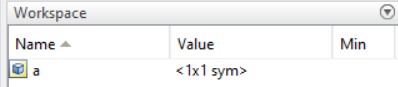 matlab sym workspace