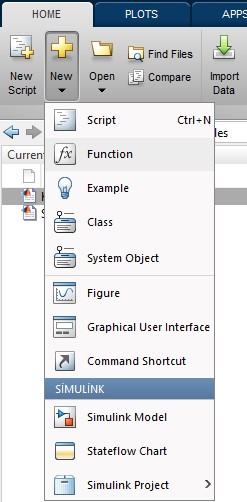 matlab yeni fonksiyon