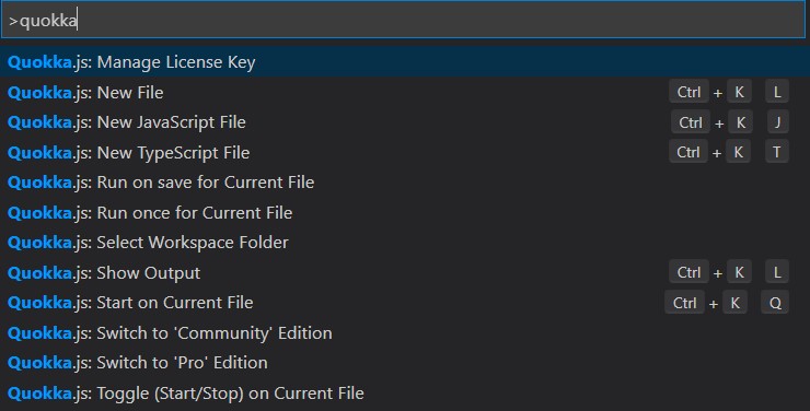 quokka shortcuts