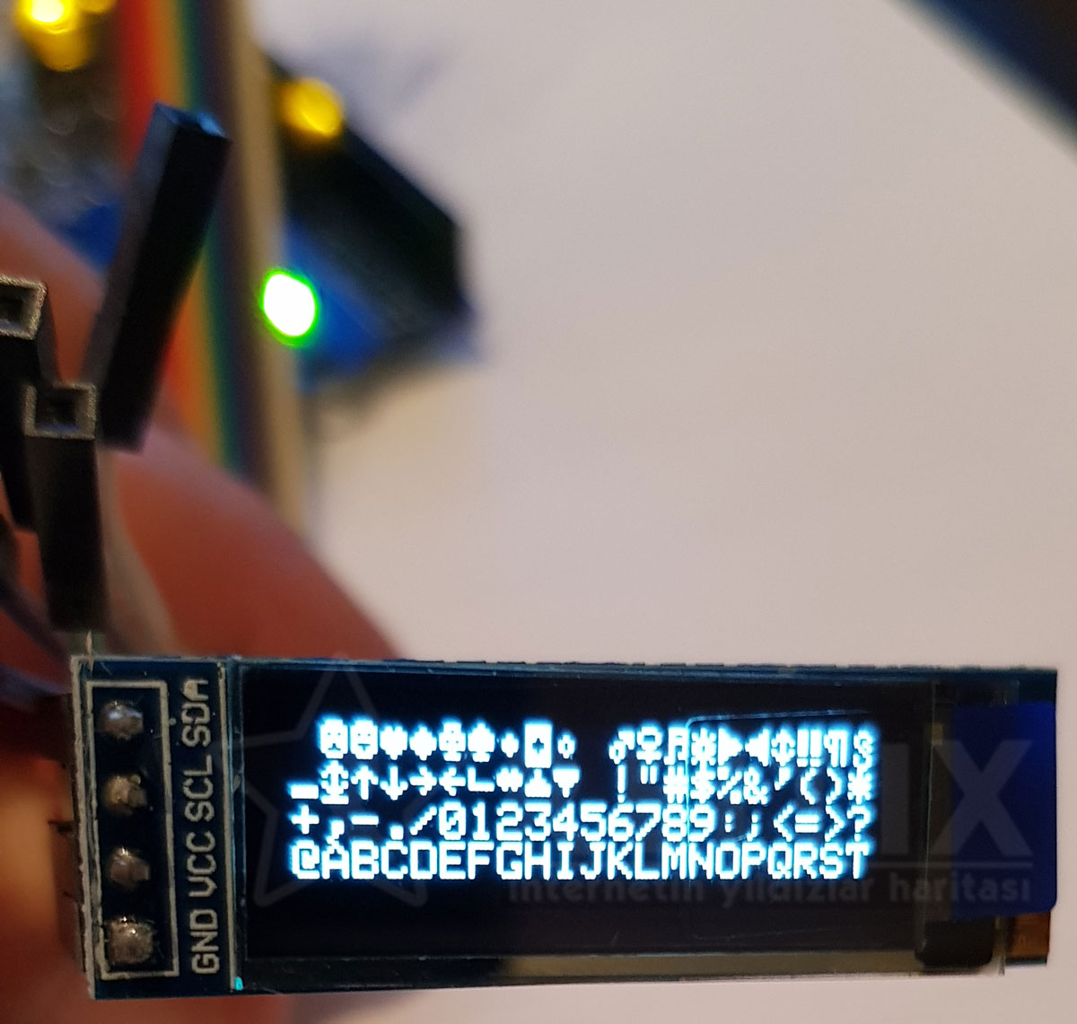 SSD1306 128x32 Oled Lcd characters