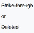 wikipedia strike-through or deleted