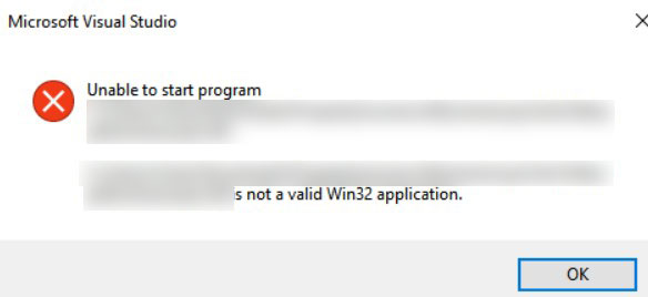 windows unable to start program